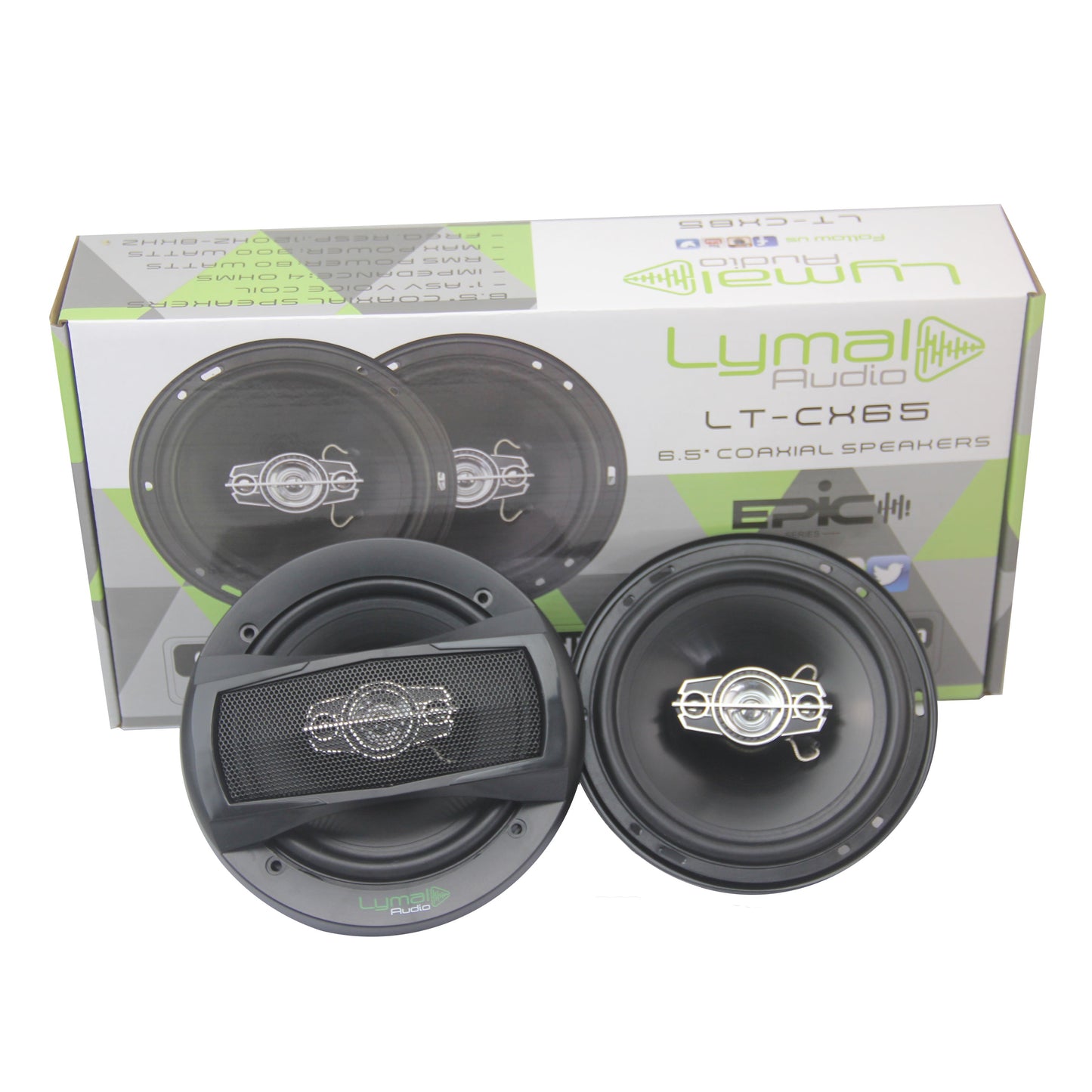 LT-CX65 6.5" 4-Way Coaxial Speakers 300 Watts 4-Ohm