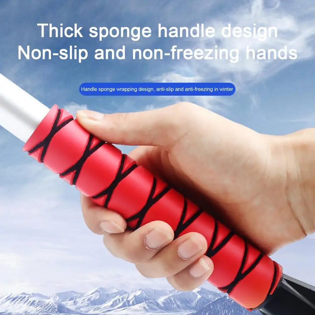 Car Snow Brush Ice Scraper Detachable Long Handle Sponge Grip Nylon