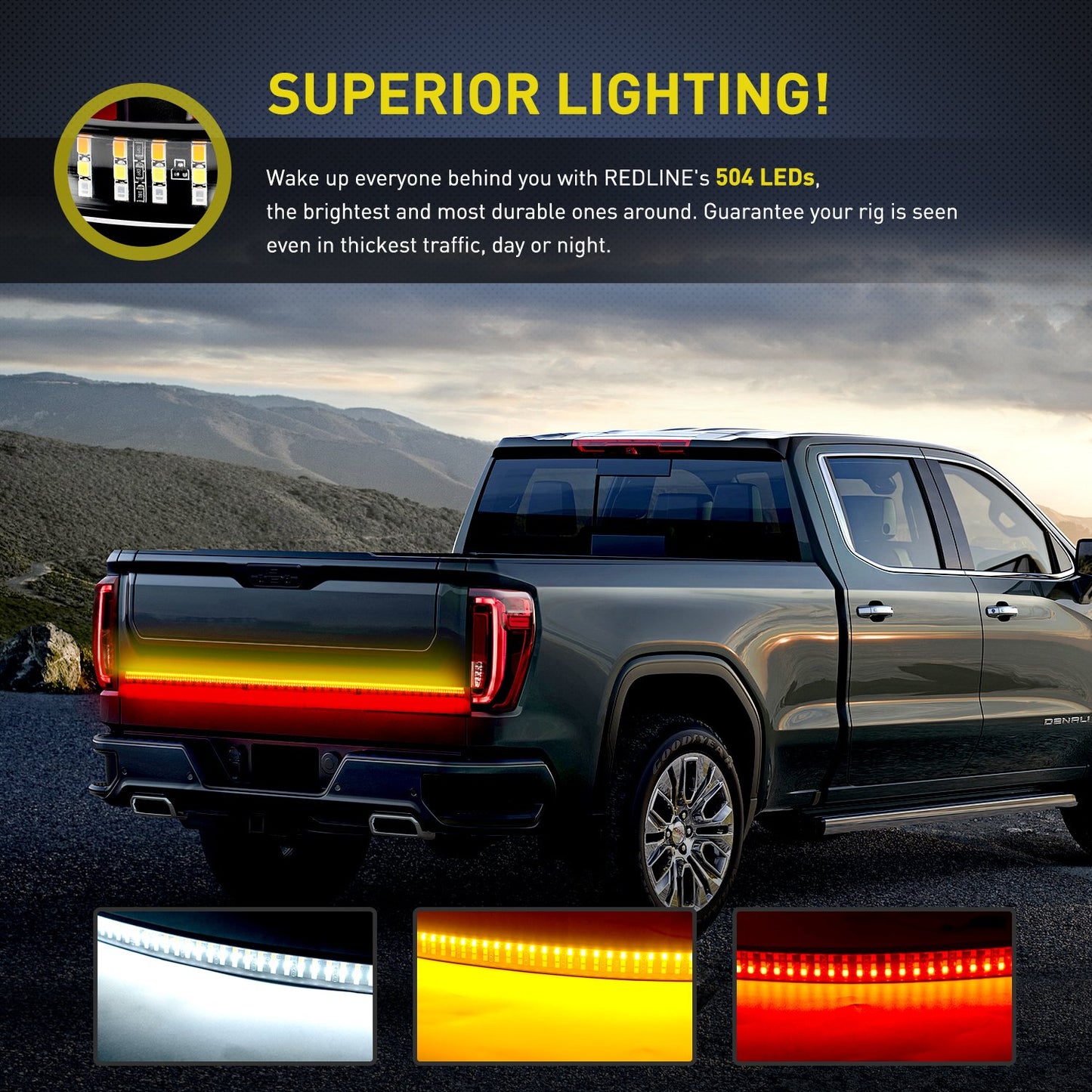 Pickup Truck 60'' Truck Tailgate Light Bar