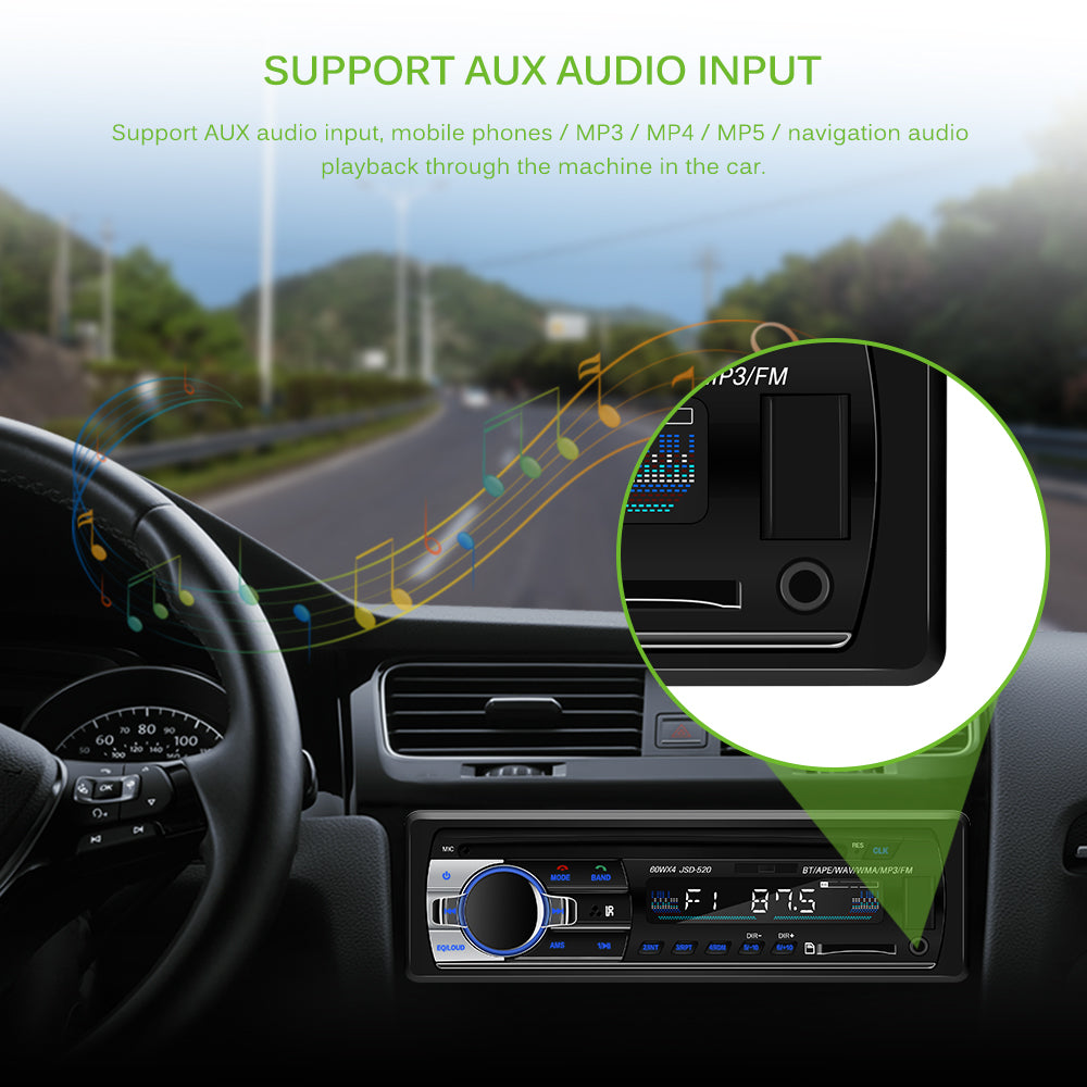 Bluetooth Car Stereo Audio In-Dash FM MP3 Player